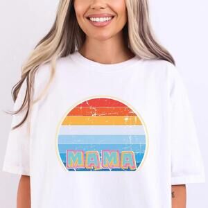 Mama Retro Sunset Shirt 80S S Tee Mother Day Tee Mother
